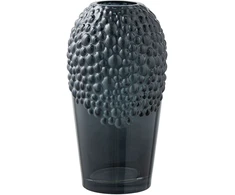 House Nordic Vaza 14x14x25 cm Pilka Stiklas