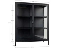 House Rodymo spinta, Brisbane, 80x40x101 cm, Juoda
