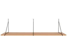 House Sieninis lentynas, Chiba, 120x29 cm, Juoda