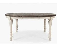 Išplečiamas stalas, Avola, 122-167 cm, Antikinė balti, Ruda