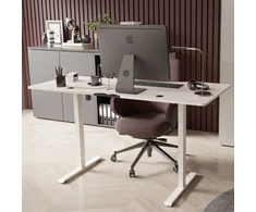 Juskys Aukščio reguliuojamas stalas Homestar Office Stand 160x75 cm baltas