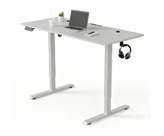 Juskys Aukščio reguliuojamas stalas Homestar Office Stand 140x60 cm baltas