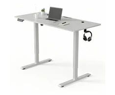 Juskys Aukščio reguliuojamas stalas Homestar Office Stand 140x60 cm baltas