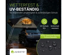 Juskys Automobilio stogo palapinė Lago 140x240 cm juoda/khaki