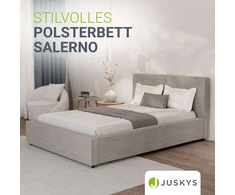 Juskys Čiužinys aptrauktas lova Salerno 140x200 cm taupe