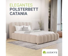 Juskys Čiužinys su apmušalais Catania 140x200 cm smėlio spalvos