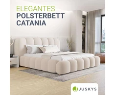 Juskys Čiužinys su apmušalais Catania 180x200 cm kreminės spalvos