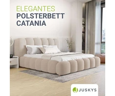 Juskys Čiužinys su apmušalais Catania 180x200 cm kreminės spalvos