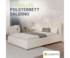 Juskys Čiužinys su apmušalais Salerno 140x200 cm smėlio spalvos