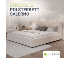 Juskys Čiužinys su apmušalais Salerno 180x200 cm smėlio spalvos