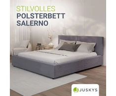Juskys Čiužinys su apmušalais Salerno 180x200 cm pilkas