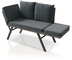 Juskys Daugiafunkcinė suoliukas Calvia 132x62x84 cm pilkai margas/pilkas