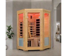 Juskys Infraraudonųjų spindulių kabina Aalborg su dviem technologijomis 120x120 cm maumedžio mediena