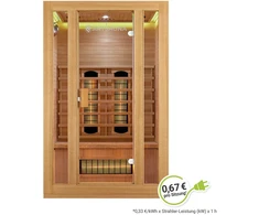 Juskys Infraraudonųjų spindulių kabina Nyborg S120V 120x105x190 cm Hemloko mediena