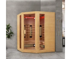 Juskys Infraraudonųjų spindulių kabina Nyborg E150V 150x150x190 cm Hemloko mediena