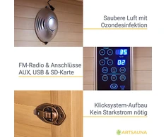 Juskys Infraraudonųjų spindulių kabina Nyborg S120V 120x105x190 cm maumedžio mediena