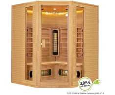 Juskys Infraraudonųjų spindulių kabina Nyborg E150V 150x150x190 cm Hemloko mediena