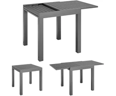 Juskys Išplečiamas sodo stalas Laki 70x70 cm antracito spalvos
