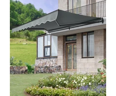 Juskys Ištraukiamas markizės stogelis 250x200 cm pilkas