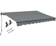 Juskys Ištraukiamas markizės stogelis 300x250 cm pilkas