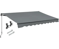Juskys Ištraukiamas markizės stogelis 300x250 cm pilkas