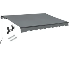 Juskys Ištraukiamas markizės stogelis 400x300 cm pilkas
