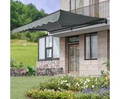 Juskys Ištraukiamas markizės stogelis 400x300 cm pilkas