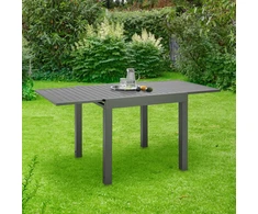 Juskys Ištraukiamas sodo stalas Laki 80x80 cm antracito spalvos