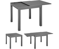 Juskys Ištraukiamas sodo stalas Laki 80x80 cm antracito spalvos