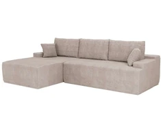 Juskys Kampinė sofa Coredo 250x56x155 cm Taupe korduro audinys
