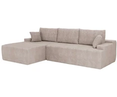 Juskys Kampinė sofa Coredo 250x56x155 cm taupe, kairinis pufas