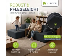 Juskys Kampinė sofa Coredo 250x56x155 cm Tamsiai pilka korduro audinys