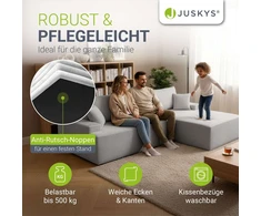 Juskys Kampinė sofa Coredo 250x56x155 cm šviesiai pilka dešinė ottoman dalis