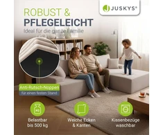 Juskys Kampinė sofa Coredo su otomanų dešinėje 250x56x155 cm tamsiai pilka-ruda