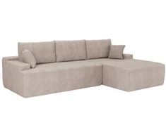Juskys Kampinė sofa Coredo su otomanų dešinėje 250x56x155 cm tamsiai pilka-ruda