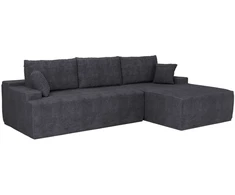 Juskys Kampinė sofa Coredo su otomanu dešinėje 250x56x155 cm tamsiai pilka