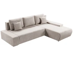 Juskys Kampinė sofa Iseo su dešiniuoju otomanu 260x180x81 cm smėlio spalvos