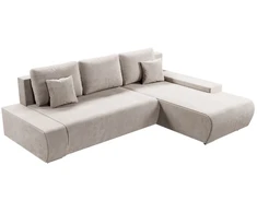 Juskys Kampinė sofa Iseo su dešiniuoju otomanu 260x180x81 cm smėlio spalvos