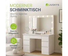 Juskys Komedonas Lilia su LED 108x41x140 cm baltas
