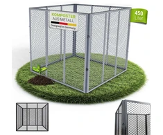 Juskys Komposteris 450 L 80x80x70 cm sidabrinis