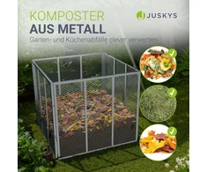 Juskys Komposteris 800L 80x80x70 cm sidabro spalvos