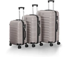 Kelioninis Juskys Lagaminų rinkinys Rom 35x20x48 cm Šampano spalvos ABS plastikas