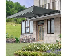 Juskys Ištraukiamas markizės stogelis 400x300 cm pilkas