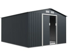 Juskys Metalinė sodo pastogė XXL su dvišlaičiu stogu 164x88x182 cm antracito spalvos