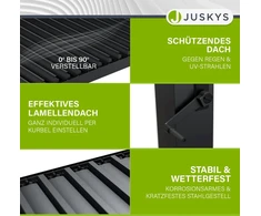 Juskys Pergola Tahiti 3x4 m antracito spalvos