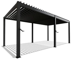 Juskys Pergola Tahiti 3x5.9x2.4 m antracito spalvos
