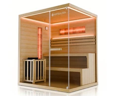 Juskys Pirtis Vantaa 2 asmenims 120x120x200 cm natūrali/juoda