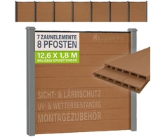 Juskys Privatumo tvora Homestar komplektas 7 panelės 8 stulpai 170x2x180 cm ąžuolas