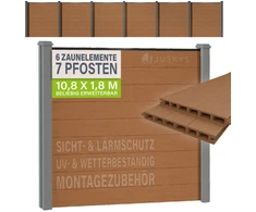 Juskys Privatumo tvora Homestar rinkinys 6 skydai + 7 stulpai 170x2x180 cm ąžuolo spalvos
