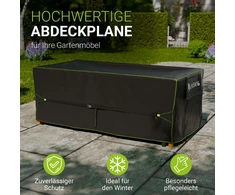 Juskys Sodo baldų uždangalas CoverSafe Pro 210x110x75 cm juodas